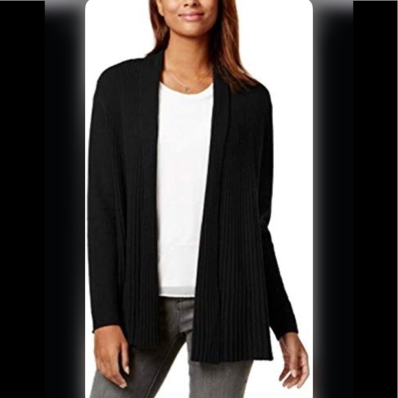 L. Charter Club Cashmere Ribbed Open-Front Cardigan, - Picture 1 of 12